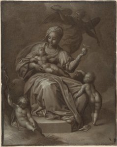 Virgen y Niño, y San Juan Bautista de Jacob de Backer